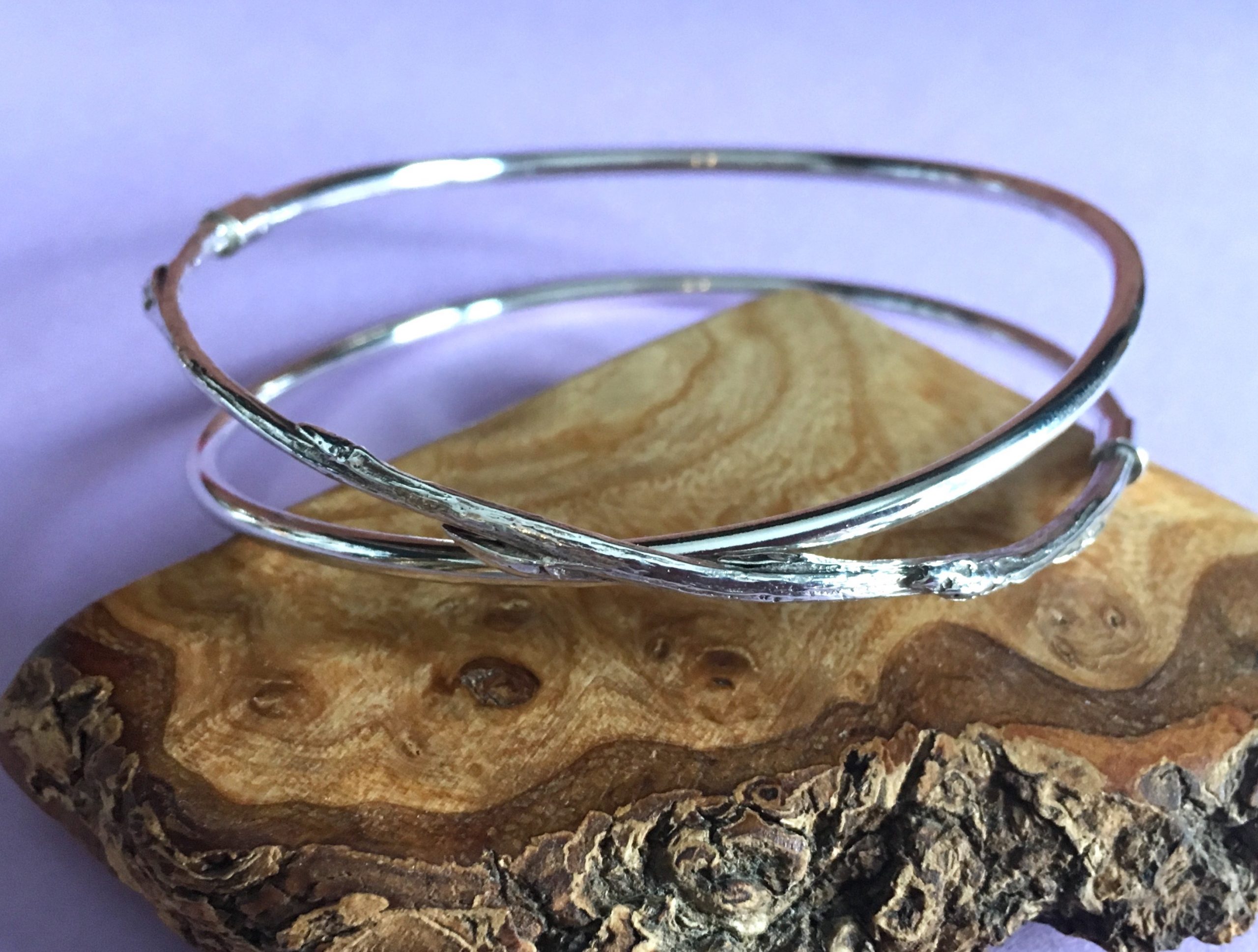 Cast willow cross bangle