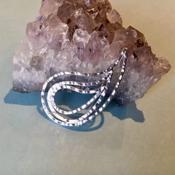 Hammered Paisley Brooch - Image 2