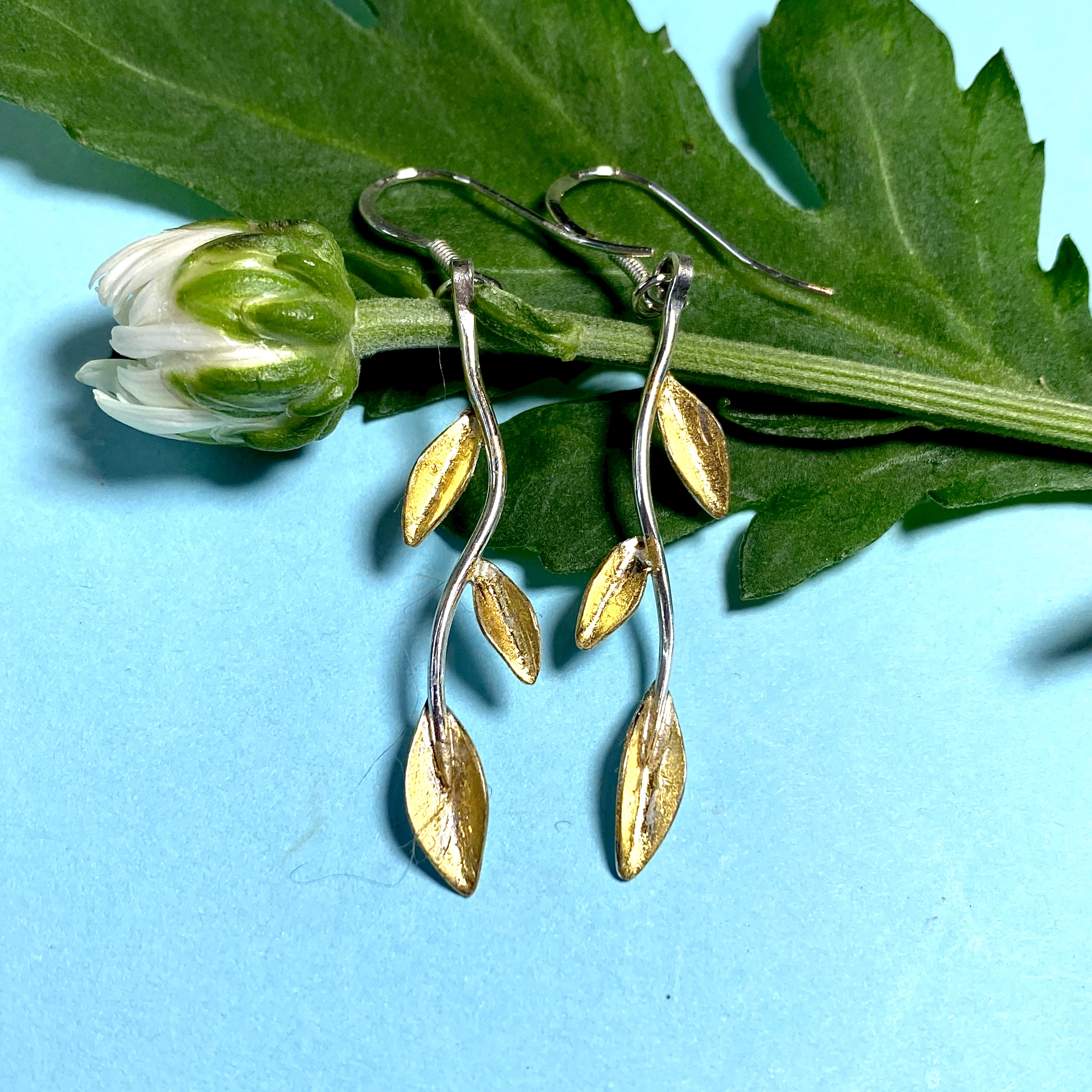 Laurel leaf earrings