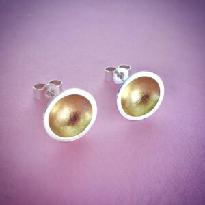 Large Gold Leaf Dome Studs