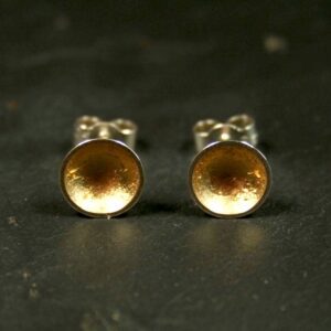 Small Gold Leaf Dome Studs