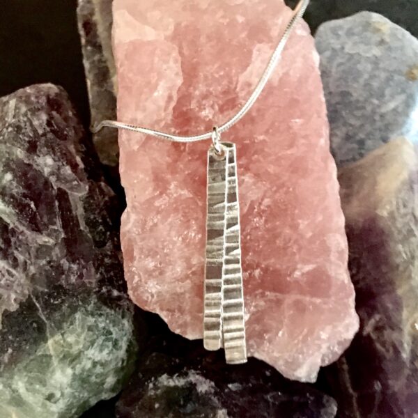 Double Drop Hammered Pendant - Image 2