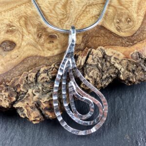 Hammered Paisley Pendant