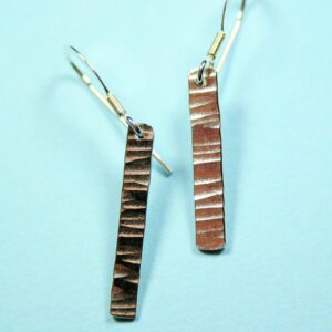 Single Drop Hammered Earrings