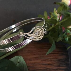 Hammered Paisley Bangle