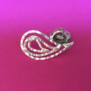 Hammered Paisley Pin
