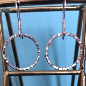 Hammered Circle Earrings