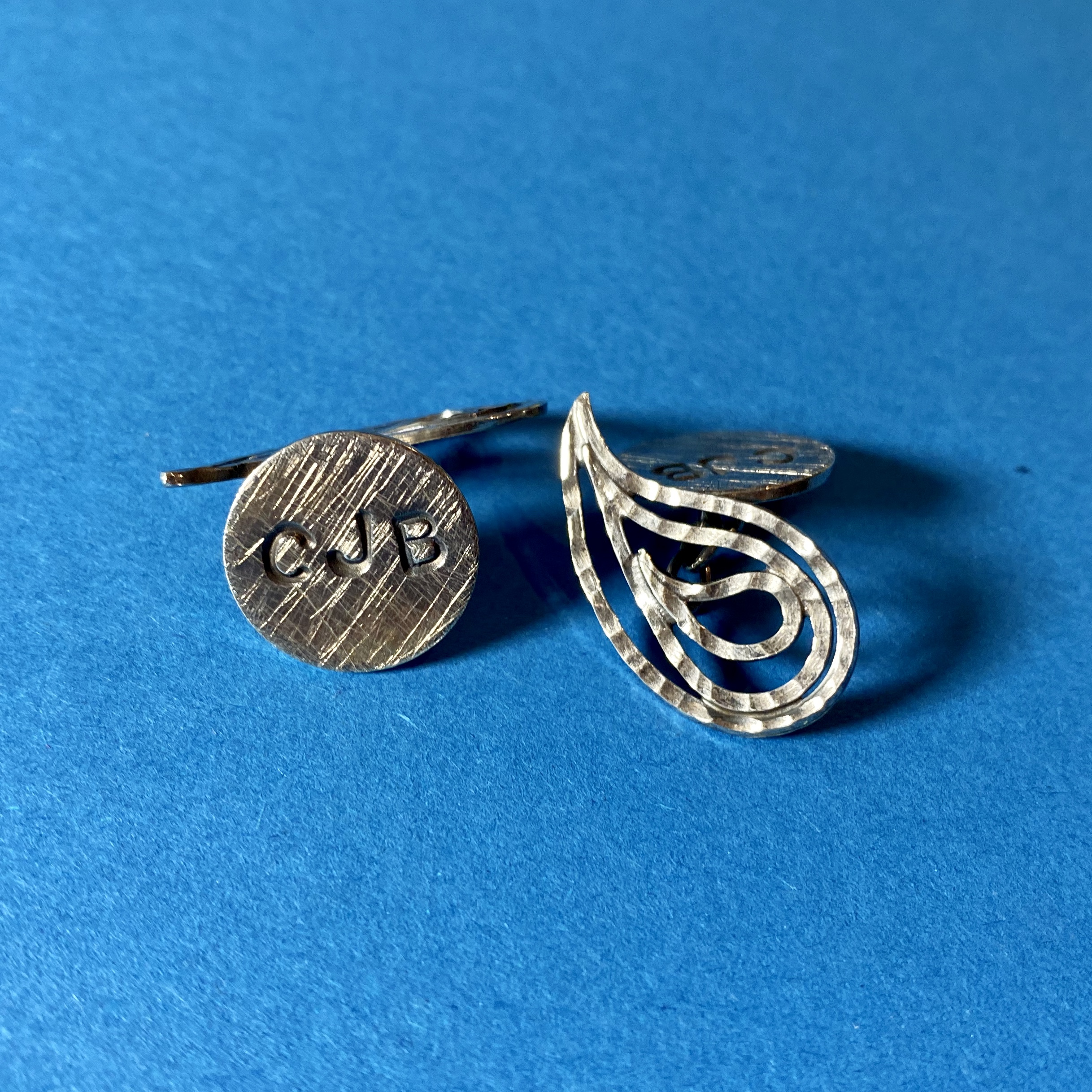 Oxidised Paisley Cufflinks
