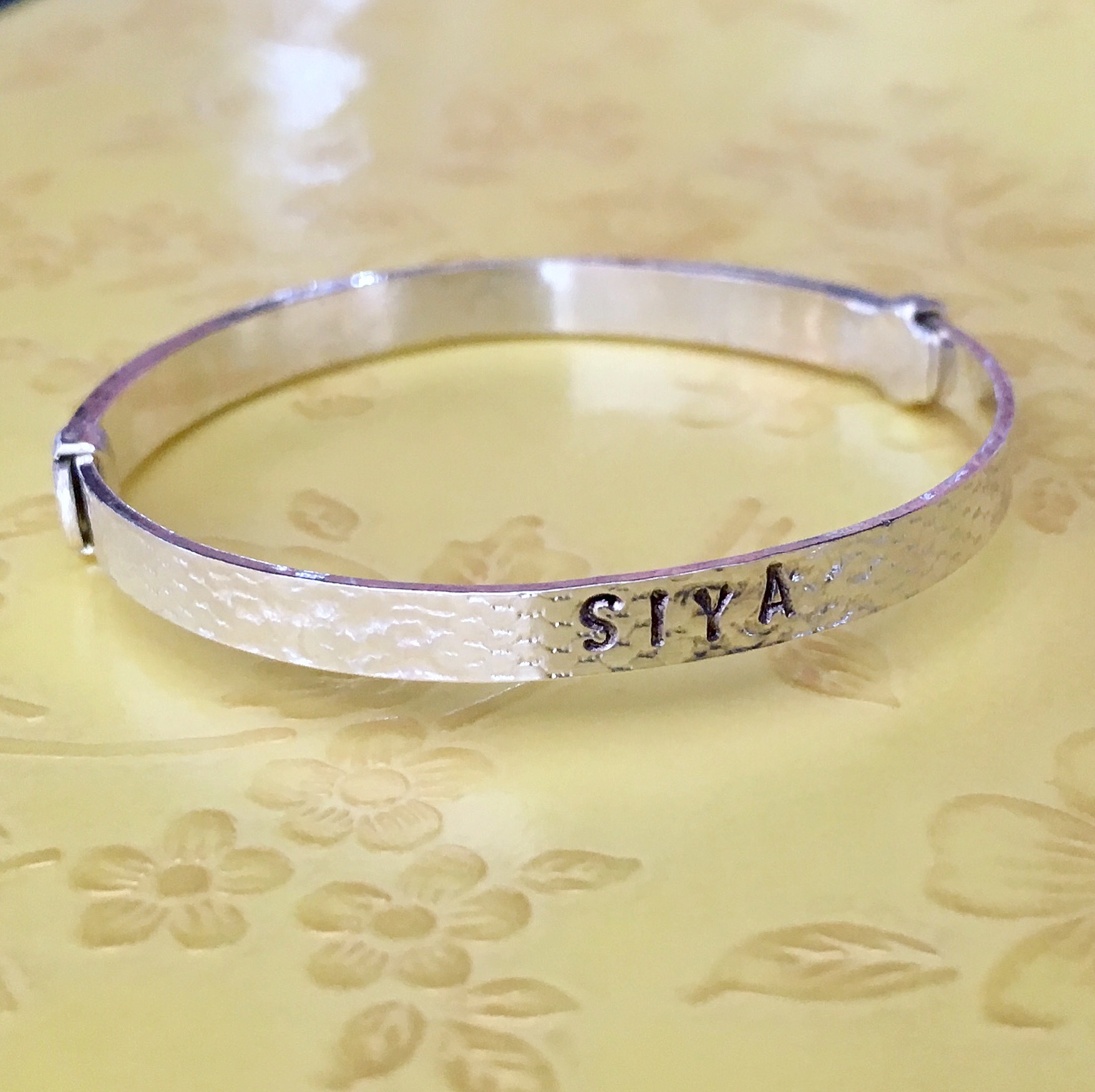 Personalised baby bangle