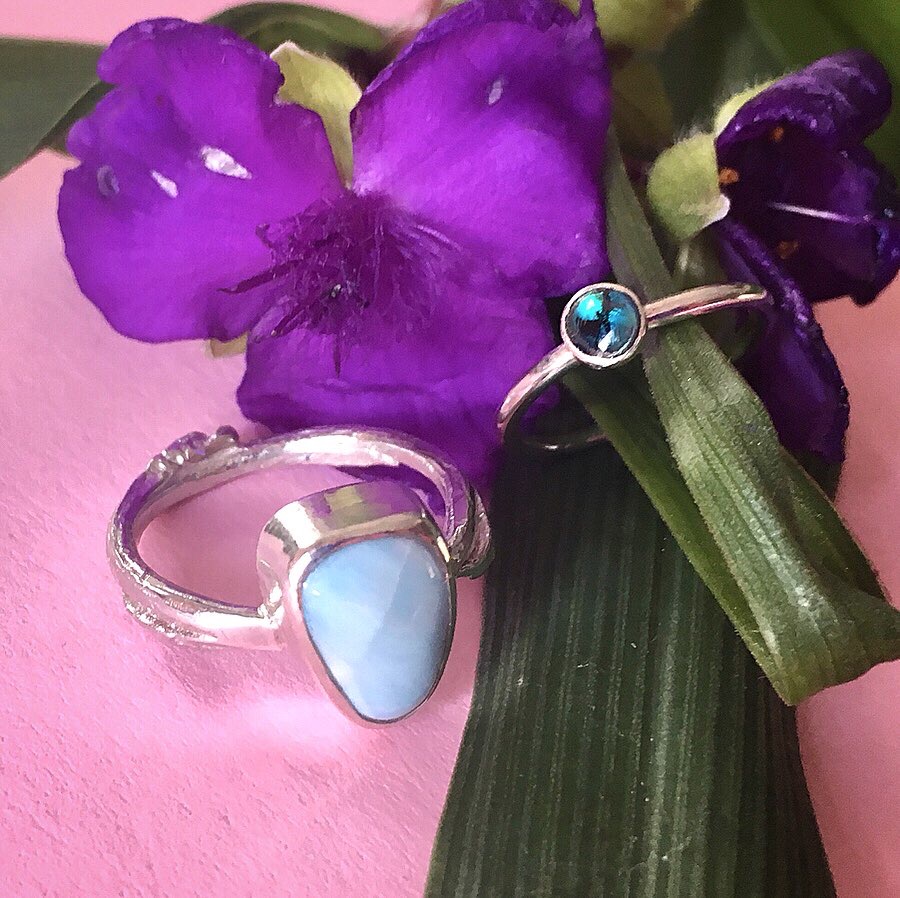 Freeform Larimar ring