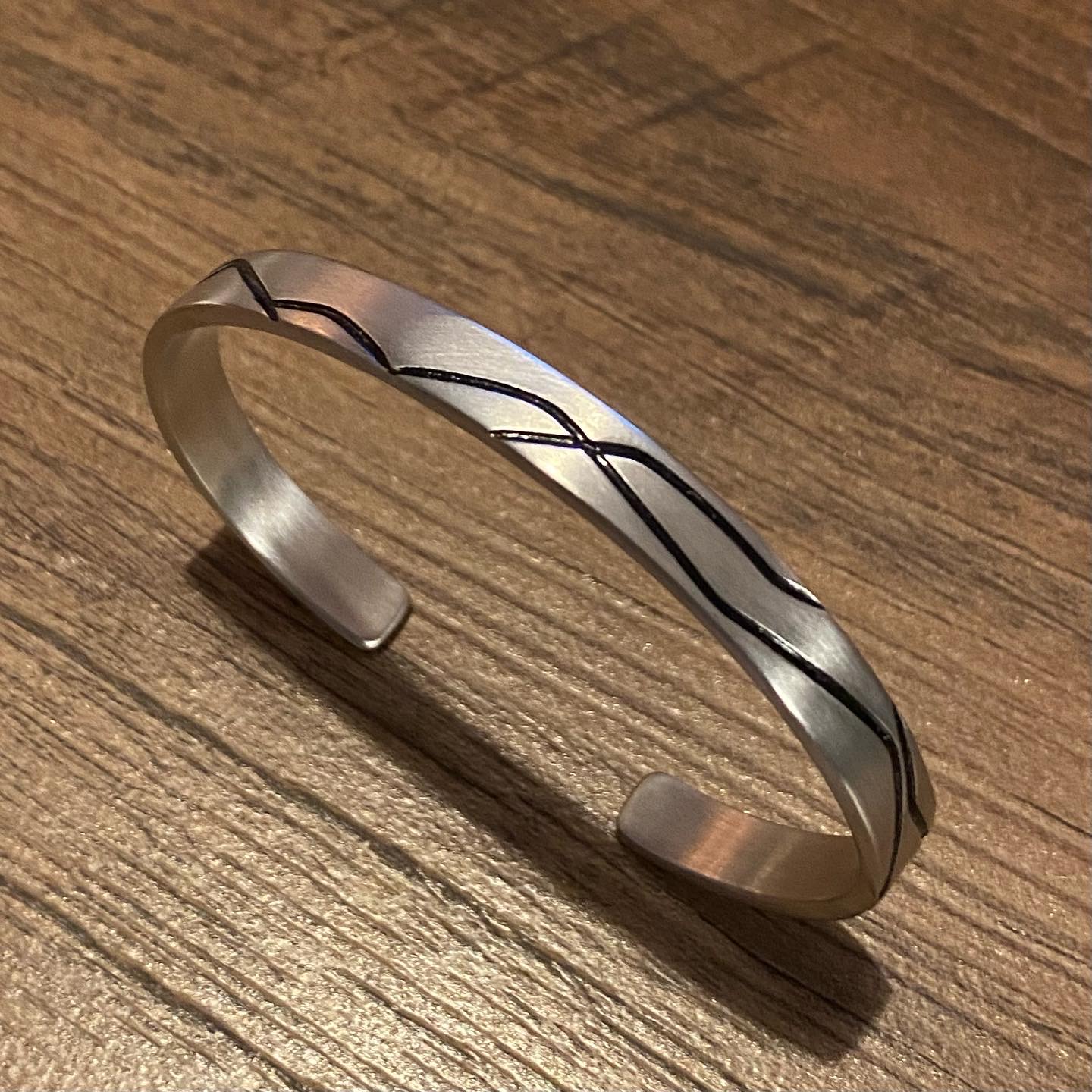 Silver mountains cuff