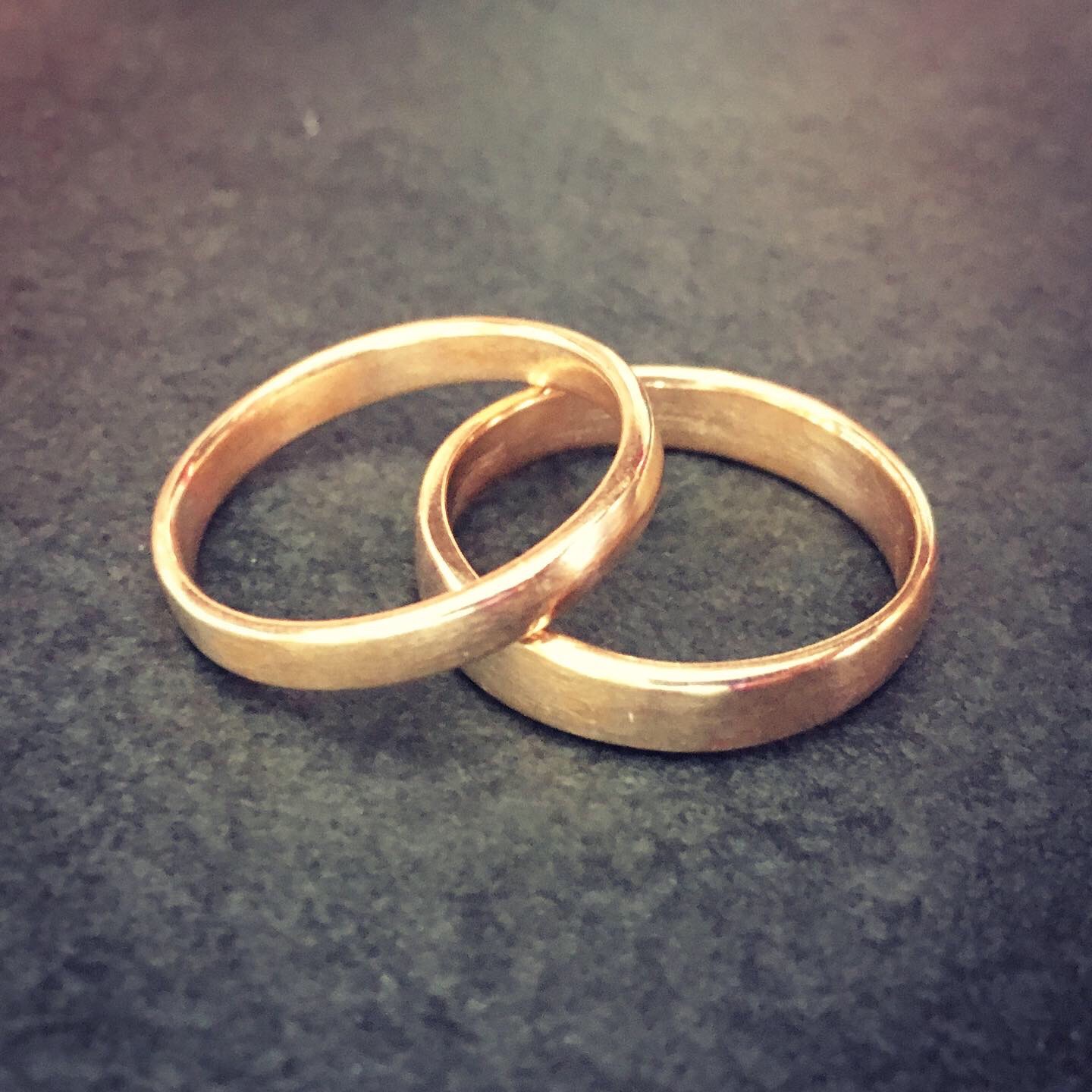 Remodelled gold wedding bands