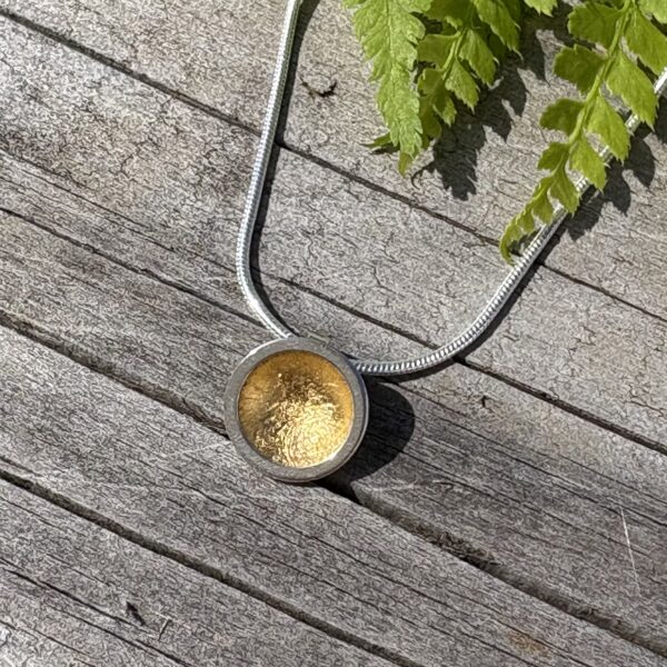 Small Gold leaf dome pendant - Image 2