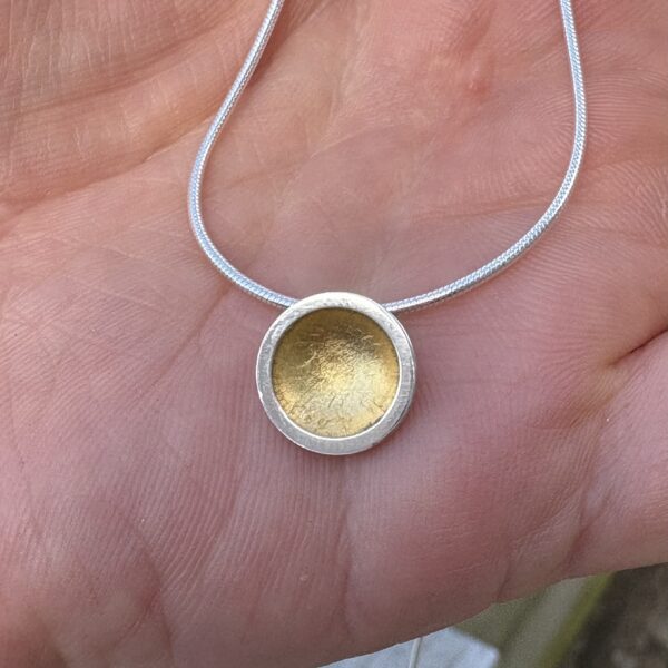 Small Gold leaf dome pendant - Image 5