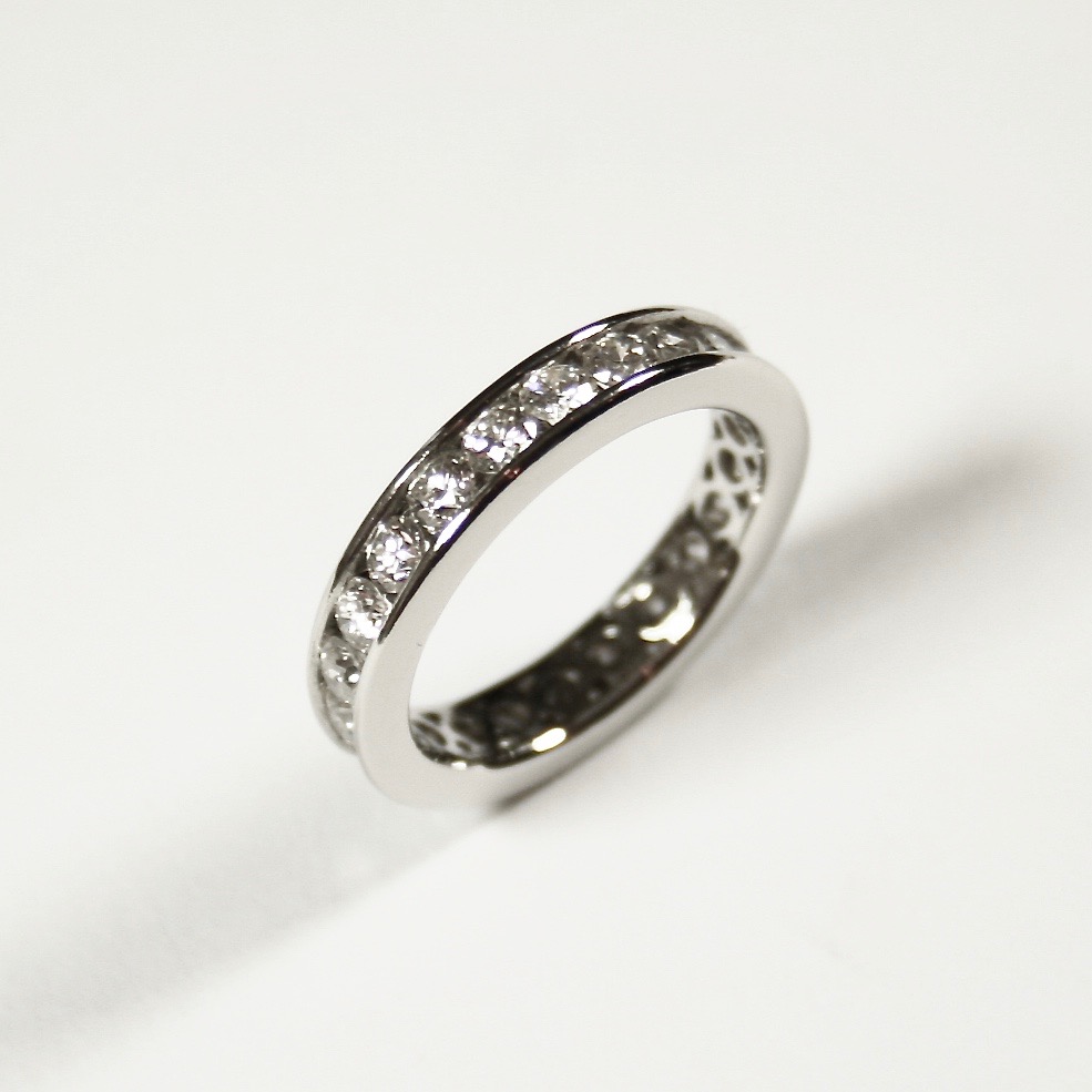 White gold diamond eternity band