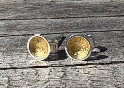 Tiny gold leaf dome studs