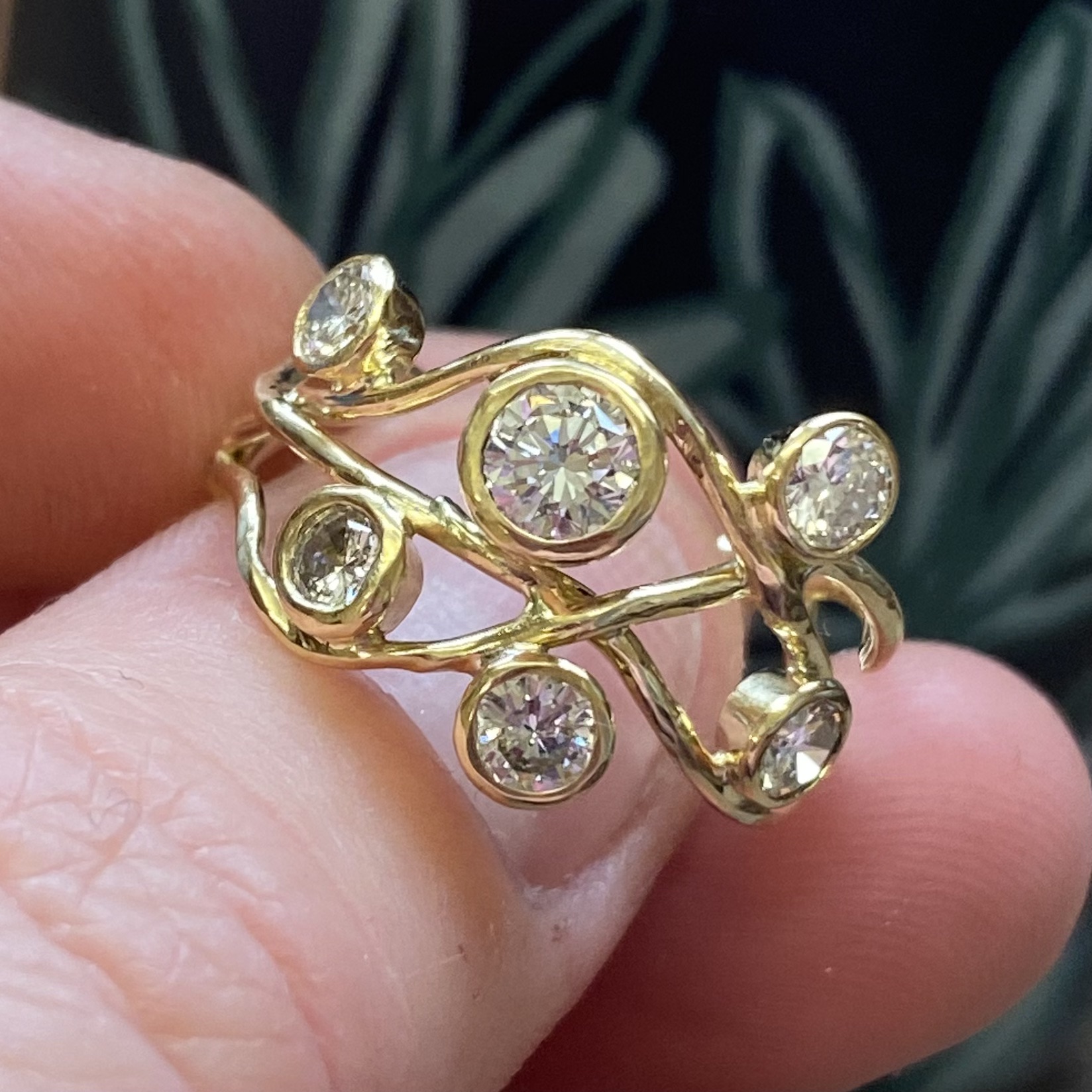 Gold and diamond ring remodel