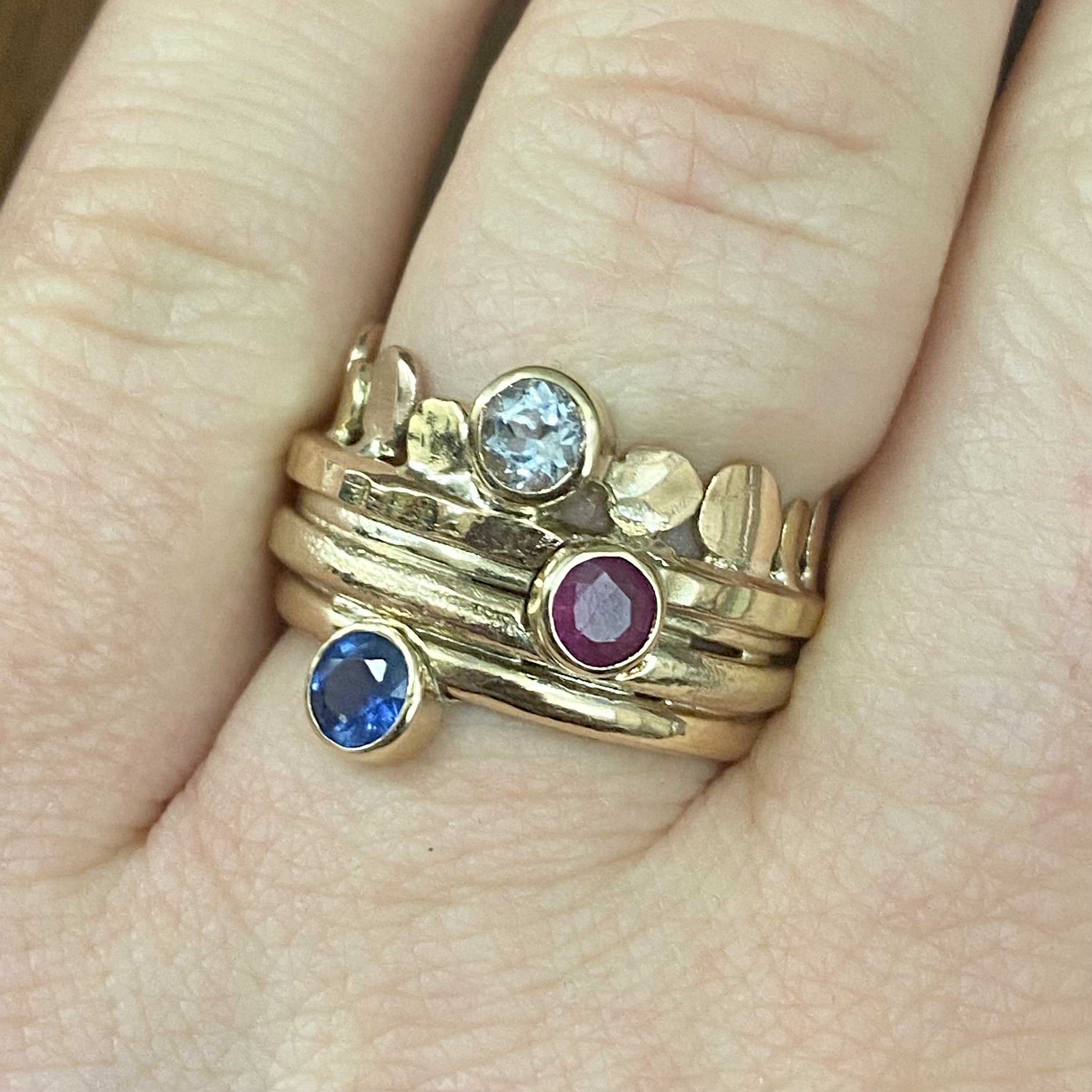 Gold birthstone ring
